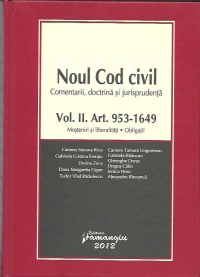 Noul Cod civil | Vol. II. Art. 953- 1.649 | Mosteniri si liberalitati. Obligatii